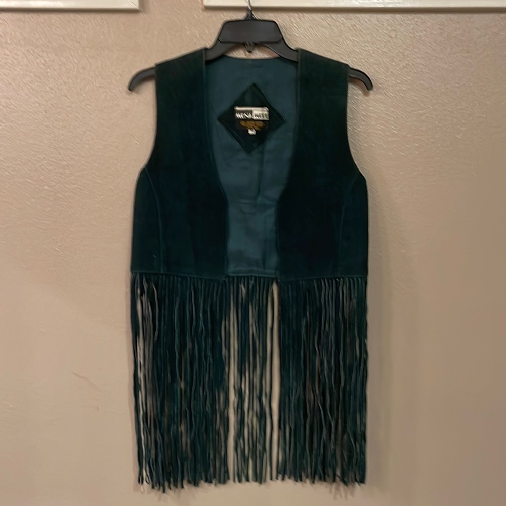 Vintage genuine leather vest